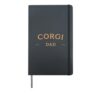Classic Corgi Dad, Corgi Dog Dad Hardcover Journal, Black