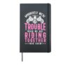 Classic Motorcycle Biker Friends Besties Buddies Apparently Hardcover Journal, Black