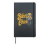 Classic Motorcycle Biker Girl Female Biker Chick Hardcover Journal, Black