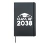 Class of 2038 Grow With Me First Day of School Graduation Hardcover Journal, Black