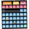 Classroom Calendar Pocket Chart, 25x24 Inch Classroom Calendar with 104 Cards, Hanging Pocket Chart with Hooks, for, Homeschool Supplies