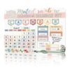 Classroom Calendar Set Tin Signs Pocket Chart Calendar Cards Calendar Weather Display Classroom Sign Boho Classroom Set Up Metal Sign For High School Elementary Middle School Classroom Wall Decor 8x12in