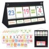 Classroom Educational Math Pocket Card, 0-24 Math Facts Manipulatives Chart, Number Cards Blending Board for Young Toddlers and Homeschooling Classroom Supplies|Learning Materials -Black