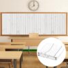 Classroom Fabric Bulletin Board 47x141inch White Wood Texture Back to School Classroom Backdrop Decorations for Wall Door Background, DIY Craft, Bulletin Boards, Pillow, Curtain, Reusable, Easy to Cut
