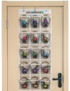 Classroom Headphone Storage Organizer, PVC Clear Pockets w/ Label Stickers