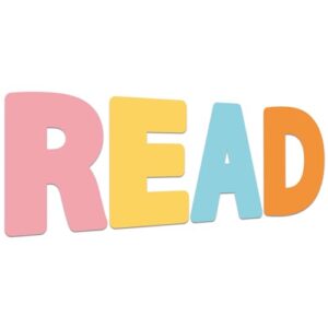 Classroom Reading Poster Decorations Everyone Reading Bulletin Board Color Groovy Read Sign Posters Elementary Wall Decor Supplies for Teacher Student Back to School Library Outside Home Center Decor