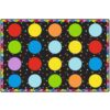 Classroom Rug - 5 x7 6 Playful Rainbow Circle Time Preschool Classroom Carpet, Non-Slip & No-Trip Edges, Vibrant Colors for Kids Playroom Floor Mat