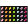Classroom Rug - 7 6 x13 Diagonal Soft Pastel Pencil Seating Square Preschool Classroom Carpet, Non-Slip & Stain Resistant, 20X Easy Clean, Thick Nylon Kids Playroom Floor Mat