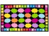 Classroom Rug - 7 6 x13 Rainbow Alphabet Clouds Square Preschool Classroom Carpet, Non-Slip & Stain Resistant, 20X Easy Clean, Thick Nylon Kids Playroom Floor Mat,Colorful Clouds,7'6"x13'1"