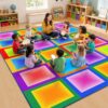 Classroom Rug 6x9, Classroom Carpet Elementary, Pop Art Full Color
