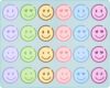 Classroom Rug 8x10 ft, Pastel Smiley Face Educational Carpet