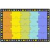Classroom Rug Rainbow 7.5 ft x 13 ft, Seats 24, Vibrant Colors, Non-Slip Nylon Floor Mat for Daycare Preschool Kindergarten,Muiti,5' x 7'6"
