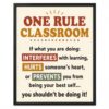Classroom Signs Wall Art, It Is Okay To Feel Poster for Kids, Social Emotional Learning Decor for School Counselor Office, Calm Down Corner, Teacher Decor for Classroom, Boho Educational Wall Decor (11x14 inches Unframed, One Rule)