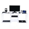 CLBDRESS 55 Inch Acrylic TV Console Media Stand for TVs Up to 60 Inch