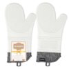CLCKUMTU Silicone Oven Mitts, 14.2" Extra Long, Heat Resistant, Gray