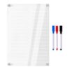 Clear Acrylic Dry Erase Board - Fridge Organizer, Reusable Writing Panel, K