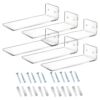 Clear Acrylic Floating Shoe Shelves, Wall Mount Shoe Shelves, Invisible Sneaker Display Shelves, 7.9 in x 3 in x 1.6 in, 20 x 7.6 x 4 cm, Easy to Clean, Sturdy L Shape Platform for Sneaker Wall