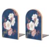 Clear Blue Spring Breeze Wooden Bookends for Shelves 1 Pair