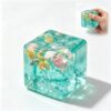 Clear Ocean Shell Cube Squishy Toy, Soft Slow Rising Stress Relief Fidget Toy, Cute Transparent Squeeze Sensory Toy for Anxiety Relief, Party Favor Gift for Adults