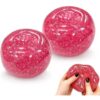 Clear Slush‑Filled Apple Squishy Toy, Realistic Fake Food Stress Ball, Soft Slow‑Moving Slush Ball, Squeeze Relaxing Fidget Toy for Adult Use,1pcs，Red