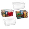 ClearSpace Pantry Storage Bins with Lids for Kitchen & Fridge, 4 Pack