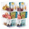 ClearSpace Stackable Storage Bins, Front Pantry Organizer, Medium, 6 Pack