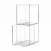 Clear Stackable Storage Drawers 2 Pack Bathroom Makeup Organizer Bins
