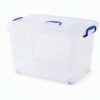 Clear Storage Bins with Lids,2-Pack,66 Qt,Stackable Heavy-Duty Organizer for Home,Office,Garage,Basement