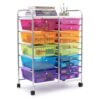 CLEEMAN 15-Drawer Rolling Storage Cart with Drawers