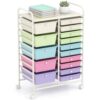 CLEEMAN 15-Drawer Rolling Storage Cart with Drawers