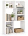 CLEEMAN 3-Tier Desktop Bookshelf, 23.5" Desk Hutch with 8 Cubes