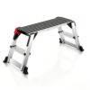 CLEEMAN Folding Work Platform, 40" Non-Slip Aluminum Step Stool, 330 lbs