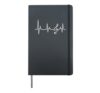 Clef my heart beats for sheet music notes Hardcover Journal, Black