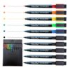 Clever Clean 10 Pack Magnetic Dry Erase Markers Fine Tip with Eraser Cap - 6 Assorted Colors Whiteboard Markers - Fine Point Dry Erase Pens for Home, Office and School