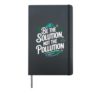 Climate Change Earth Day - Be The Solution Not The Pollution Hardcover Journal, Black