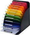 Clipboard Storage Holder Rack for Classroom Organizer Wooden with Raised Side Panel Clip Board Organizer for Classroom Office School Desk Teacher Organizing Black