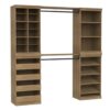 ClosetMaid Modular Storage Organizer Kit Includes; (1) 12-Shelf Unit with Dividers, (1) 4-Drawer Unit, (1) Shoe Shelf Unit, (1) 3-Shelf Unit, and (2) Hang Rod Shelf Units, Sand