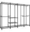 Closet Organizer Rack with Multiple Hanging Rods
