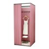 Clothing Store Fitting Room Square Dressing Room, Office Shopping Mall Fitting Room, Function to Better Protect Privacy Movable, Easy to Assemble and Disassemble Privacy Tent (Pink 100 x 100 x 200 cm)