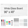 CMCTOTNG Glass Magnetic Dry Erase White Board 96"x48" for wall Office