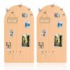 CMLQLM 2 Pack Large Arched Felt Bulletin Boards, 47" x 24" (Oatmeal Beige)