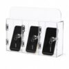 CMYAOYC 3 Slot Clear Acrylic Cell Phone Locker with Individual Locks & Keys