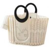 COAINNER Foldable Laundry Hamper with Handles, Collapsible Clothes Plastic Basket (Black, Large)