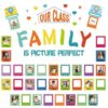 COCHIE Boho Classroom Bulletin Board Decor Set of 56, Classroom Door Decor, Our Class is a Family Picture Bulletin Board Decoration, Back to School Decorations Teacher Must Haves (Bright)
