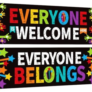 COCHIE Classroom Decorations Welcome Banner Poster, 2Pcs Welcome Bulletin Board Decoration Wall Decor for Kindergarten Preschool Elementary Primary Middle High School Back to School Decorations