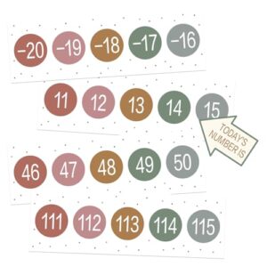 COCHIE Number Line for Classroom Wall Bulletin Board Borders Decorations, -20 to 120 Number Lines Border Strips Math Learning Poster, Numbers Line Math Teacher Supplies Must Haves (Boho)