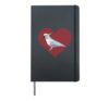 Cockatoo Valentines Day Bird Love Fingerprint Hardcover Journal, Black