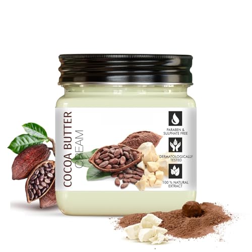 Cocoa butter Face And Body Cream For Women and Men (380 Ml) | All Skin Types |Soft and Healthy Skin | Repairing & Nourishment | Deep Hydration & Moisturization | 100% Vegan | Paraben Free