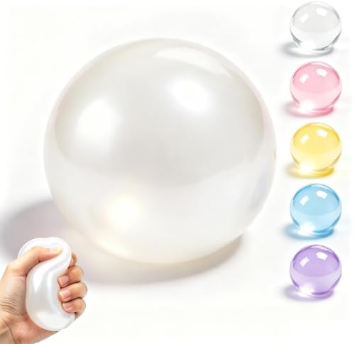 Coconut Oil Squishy Ball, Super Soft Slow Rising Squeeze Ball, Shapeable Sensory Stress Relief Toy, Cute Coconut Oil Themed Squishy for Relaxation, Focus, Fidgeting and Everyday Fun, Pearl White