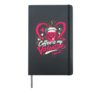 Coffee is my Valentine Romantic Girls Pink Heart Coffee Hardcover Journal, Black